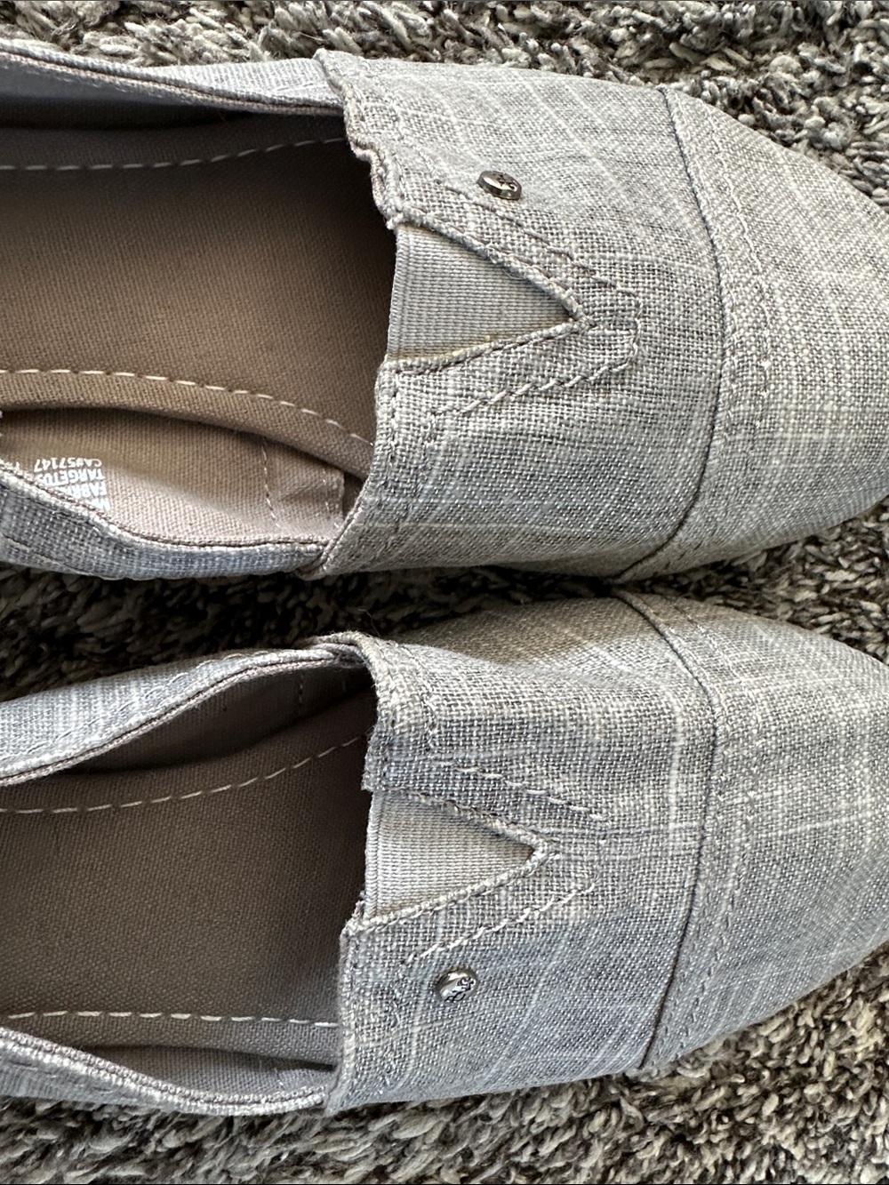 Gray Casual Slip-On Shoes Canvas - Picture 5 of 6